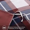 Bettwäsche 200x220 3 teilig Rot Tartan Muster Mikrofaser Reißverschluss Bild 5