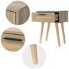 ML-DESIGN Nachttisch Nachtkommode Nachtschrank Nachtkonsole Nachtkästchen für Schlafzimmer (1-St), Beistelltisch Rattan mit 1x Schublade, laminierte Spannplatte Eiche Bild 3