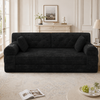 2-Sitzer Schlafsofa Cord, hohe Lehne, 2 Getränkehalter, 4 Taschen, Schwarz Bild 3