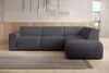 Selsey 'Bouvi' Ecksofa mit seitlicher Rückenlehne an der Ottomane, rechts, dunkelgrau, Bouclé Bild 2
