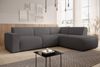 Selsey 'Bouvi' Ecksofa mit seitlicher Rückenlehne an der Ottomane, rechts, dunkelgrau, Bouclé Bild 3