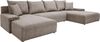 WERK2 Wohnlandschaft Amalfi, B/T: 348/188 cm, in Cord mit Schlaffunktion & Bettkasten, modernes XXL Design, U-Form Bild 4