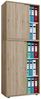 VCM Büroschrank Lona 914375 Sonoma-Eiche (Sägerau) B. 70 x H. 184 x T. 37 cm Bild 4