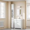 SoBuy BZR34-II-W Badezimmer-Hochschrank, MDF, Lackiert, Weiß, 20 x 180 x 20 cm Bild 5