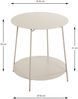 Beistelltisch >54184< in grau (Kaschmirgrau), Stahlrohr; Metall - 50x50cm (HxD) Bild 2