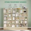 Bücherregal, Bücherschrank, mit 6 Fächern, Aufbewahrungsregal, Standregal, für Wohnzimmer, Büro, Schlafzimmer, 24 x 100 x 170 cm, Eichenbeige Bild 5