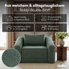 skølm 'Fjäll' Schlafsessel mit 1 Kissen, dunkelgrün, Teddy-Bouclé Sessel ausklappbar, mit Liegefunktion, vakuumverpackt ohne Aufbau Bild 4