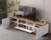 Merax Lowboard mit 5 Türen, Wildeiche TV Schrank, Fernsehtisch TV Board, TV- Lowboard aus Holz, Breite 180 cm Bild 2