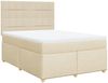 vidaXL Boxspringbett mit Matratze Creme 140x200 cm Stoff 3293608 Bild 3