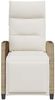 vidaXL Gartensessel mit Beistelltisch Verstellbar Beige Poly Rattan 4108277 Bild 5