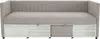 Vente-unique - LAOZIA Bett Stoff Schokoladenbraun - B 85 cm x H 79 cm x L 213 cm Bild 5