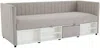 Vente-unique - LAOZIA Bett Stoff Schokoladenbraun - B 85 cm x H 79 cm x L 213 cm Bild 4