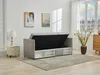 Vente-unique - LAOZIA Bett Stoff Schokoladenbraun - B 85 cm x H 79 cm x L 213 cm Bild 3