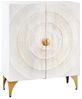 riess-ambiente Highboard GOLDEN SUNSET 120cm weiß/gold - Massivholz, 3D-Front mit Ornament (Einzelartikel, 1 St), Design Schrank mit Stauraum & Türen – ideal für Wohn- oder Esszimmer Bild 2