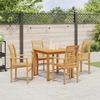 vidaXL Esszimmerstuhl 4 pcs Braun 62 x 55 x 94 cm Massivholz Teak 42007596 Bild 3