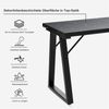 HOMAVO 5-Teiliges Esszimmerstühle, MDF Tischplatte 140x75×80cm Esstisch (Schwarz) mit 4 Stühlen (Samt Karamell) Bild 5