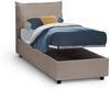 Dmora Amandola-Einzelbett, Bettkasten mit Kunstlederbezug, 100 % Made in Italy, Öffnung vorne, inklusive Matratze 90 x 190 cm, Taupe Bild 5