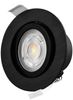 LED Einbauspot 5W | IP40 Schutzart | Schwenkbar Einbaustrahler Rund | 6500K Kaltweiß | 400lm, Ø 7 cm | Schwarz Bild 3