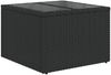 vidaXL Gartentisch mit Glasplatte Schwarz 55 x 55 x 37 cm Poly Rattan 365969 Bild 2