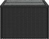 vidaXL Gartentisch mit Glasplatte Schwarz 55 x 55 x 37 cm Poly Rattan 365969 Bild 5