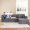 COMHOMA Sofa Big-Sofa, L-förmige Sofa, Couch Ecksofa, Chaiselongue Schlafsofa, mit tiefer Sitzfläche und breiten Armlehnen, Cordstoff Bild 3