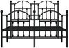 vidaXL Bettgestell mit Kopf- und Fußteil Metall Schwarz 120x190 cm 353454 Bild 5