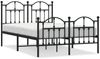 vidaXL Bettgestell mit Kopf- und Fußteil Metall Schwarz 120x190 cm 353454 Bild 2