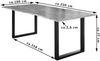 Esstisch Baumkante massiv Akazie natur 220 x 100 schwarz U-Gestell LUBIN 76509365 Bild 2