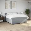 vidaXL Boxspringbett mit Matratze Hellgrau 180x200 cm Stoff 3285967 Bild 3