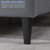 Home Collective Polsterbett 140x200 160x200 & 180x200 cm mit Lattenrost und weichem Bezug (Bettgestell Doppelbett mit gepolstertem Kopfteil, robustes Gestell, hoher Liegekomfort), vertikaler Steppung, 180x200 cm, Grau Bild 4