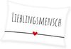Herding Young Collection Dekokissen Lieblingsmensch Soft-Fleece Kissen Gr. 30 x 50 cm Dekokissen, kinder kissen Baby deko Kissen Bild 2