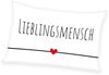 Herding Young Collection Dekokissen Lieblingsmensch Soft-Fleece Kissen Gr. 30 x 50 cm Dekokissen, kinder kissen Baby deko Kissen Bild 3