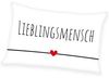 Herding Young Collection Dekokissen Lieblingsmensch Soft-Fleece Kissen Gr. 30 x 50 cm Dekokissen, kinder kissen Baby deko Kissen Bild 4