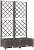 vidaXL Pflanzkübel mit Rankgitter Braun 80x40x121,5 cm PP 318260 Bild 2