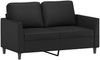 vidaXL 2-tlg. Sofagarnitur mit Kissen Schwarz Kunstleder 3201750 Bild 3