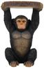 riess-ambiente Beistelltisch MONKEY 55cm schwarz/grau - Affe, Skulptur, handgefertigt, modern, rund (Einzelartikel, 1-St), Tropischer Ablagetisch - ideal als dekorativer Akzent im Wohnzimmer Bild 4