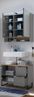 Badezimmer-Set >Denver< (2-tlg.) in grau matt / Evoke Eiche Dekor - 80x195x35 (BxHxT) Bild 2
