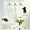 Durrafy Bürostuhl 200kg Ergonomischer Bürostuhl-Verstellbare Lordosenstütze (200 kg extra hohe Belastbarkeit) Verstellbare Lendenwirbelstutze + Kopfstutze + hohenverstelbare Armlehnen),bis zu 130° neigbar, atmungsaktives Netzgewebe, Drehstuhl Bild 2
