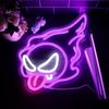 Merry 2024 Nachtlicht LED Dekolicht,Halloween Deko Lichter,LED Neon Schild Geister Totenkopf, Leuchtreklame Bild 4