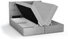 Boxspringbett Schlafzimmerbett AVERY PREMIUM 180x220cm Stoff Magic Velvet Blau Bild 2