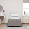 vidaXL Bettrahmen mit Matratze Taupe 90 x 200 cm Stoff 3398910 Bild 3