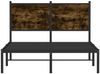 vidaXL Metallbett ohne Matratze Räuchereiche 120x200 cm 4007665 Bild 5