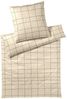 Elegante Mako Satin Bettwäsche Cross 24506-7 beige kariert 135x200 Bild 3
