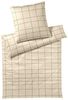 Elegante Mako Satin Bettwäsche Cross 24506-7 beige kariert 135x200 Bild 2