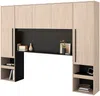 Vente-unique - VELONA Bett Holz, Platte SchwarzBeige - B 243 cm x H 202,8 cm x L 265,2 cm Bild 5