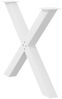 vidaXL Esstischbeine X-Form 2 Stk. Weiß 90x(72-73) cm Stahl 4012985 Bild 4