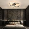 ZMH Deckenlampe LED Deckenleuchte Wohnzimmer - Schwarz Dimmbar 82CM Wohnzimmerlampe mit Fernbedienung 74W mit 3 Ringen Design aus Acryl für Schlafzimmer Büro Küche Arbeitszimmer Hotel Bild 4