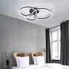 ZMH Deckenlampe LED Deckenleuchte Wohnzimmer - Schwarz Dimmbar 82CM Wohnzimmerlampe mit Fernbedienung 74W mit 3 Ringen Design aus Acryl für Schlafzimmer Büro Küche Arbeitszimmer Hotel Bild 2