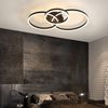 ZMH Deckenlampe LED Deckenleuchte Wohnzimmer - Schwarz Dimmbar 82CM Wohnzimmerlampe mit Fernbedienung 74W mit 3 Ringen Design aus Acryl für Schlafzimmer Büro Küche Arbeitszimmer Hotel Bild 3