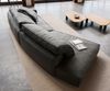 Big-Sofa Snoosh 400x150 cm Mikrofaser Schwarz Vintage Recamiere links Bild 4